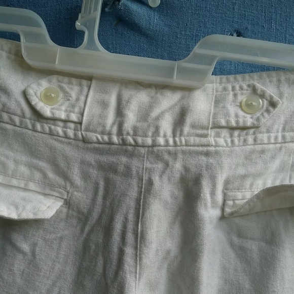 Cato Women's Size 14p Petite White Linen Pants - Picture 5 of 6